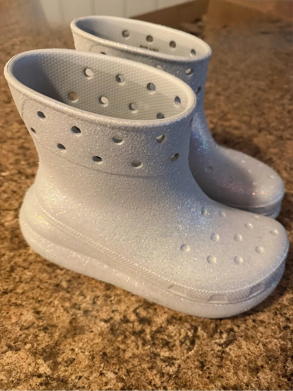 Crocs Crush Glitter Platform Womens Waterproof Slip On Boots!!(Size 8)